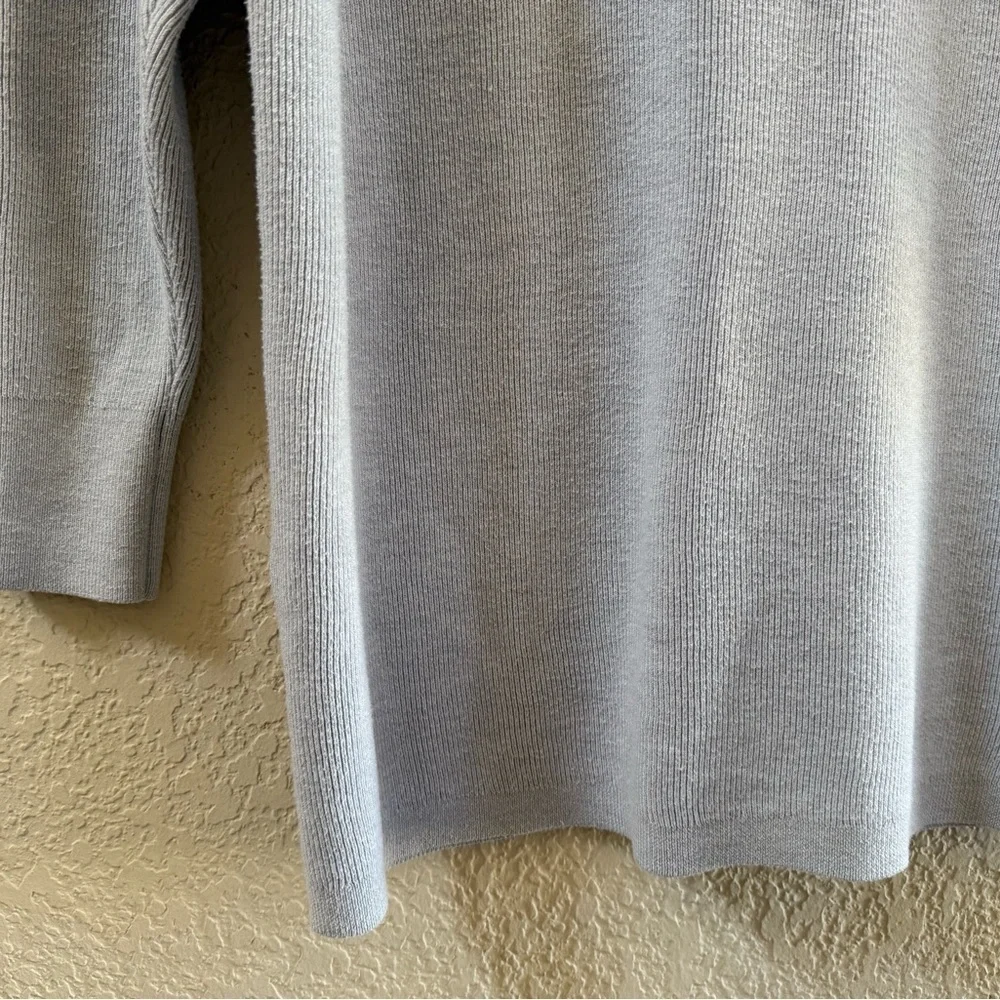 J. Crew Cardigan Ribbed Long Button Long Sleeves Casual Classic Preppy Gray Med